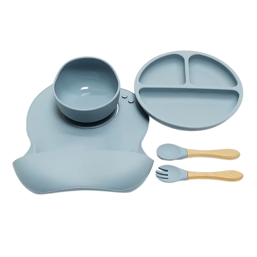 Kit Alimentação de Silicone (5 Peças) com Ventosa