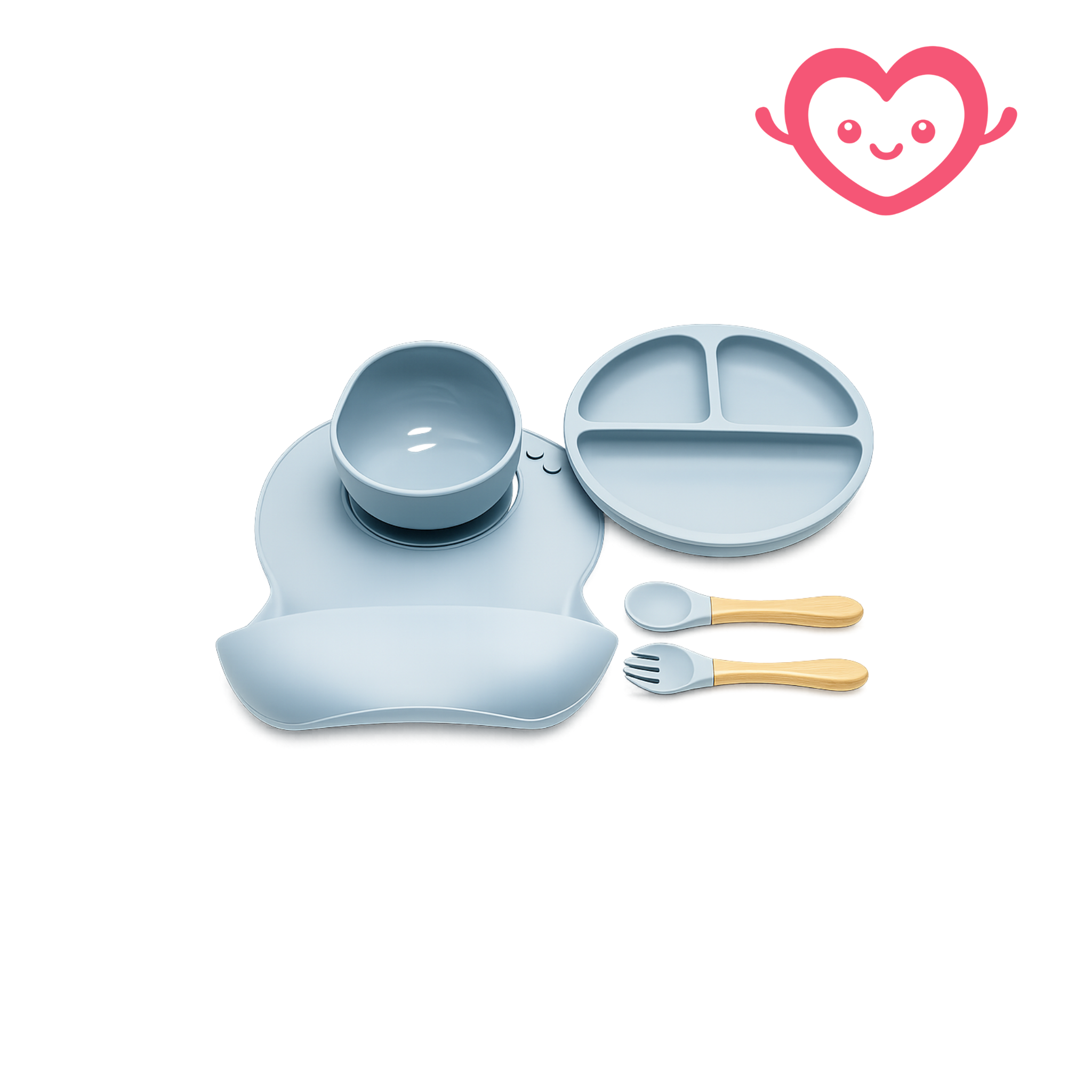 Kit Alimentação de Silicone (5 Peças) com Ventosa