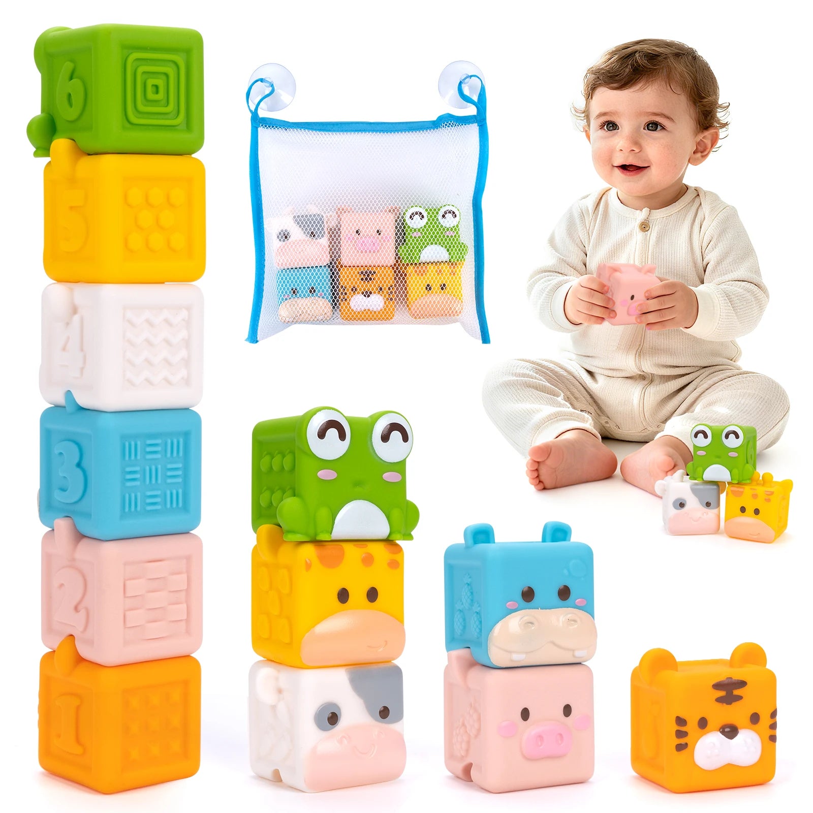 Cubos de Banho e Dentição (Silicone Macio)